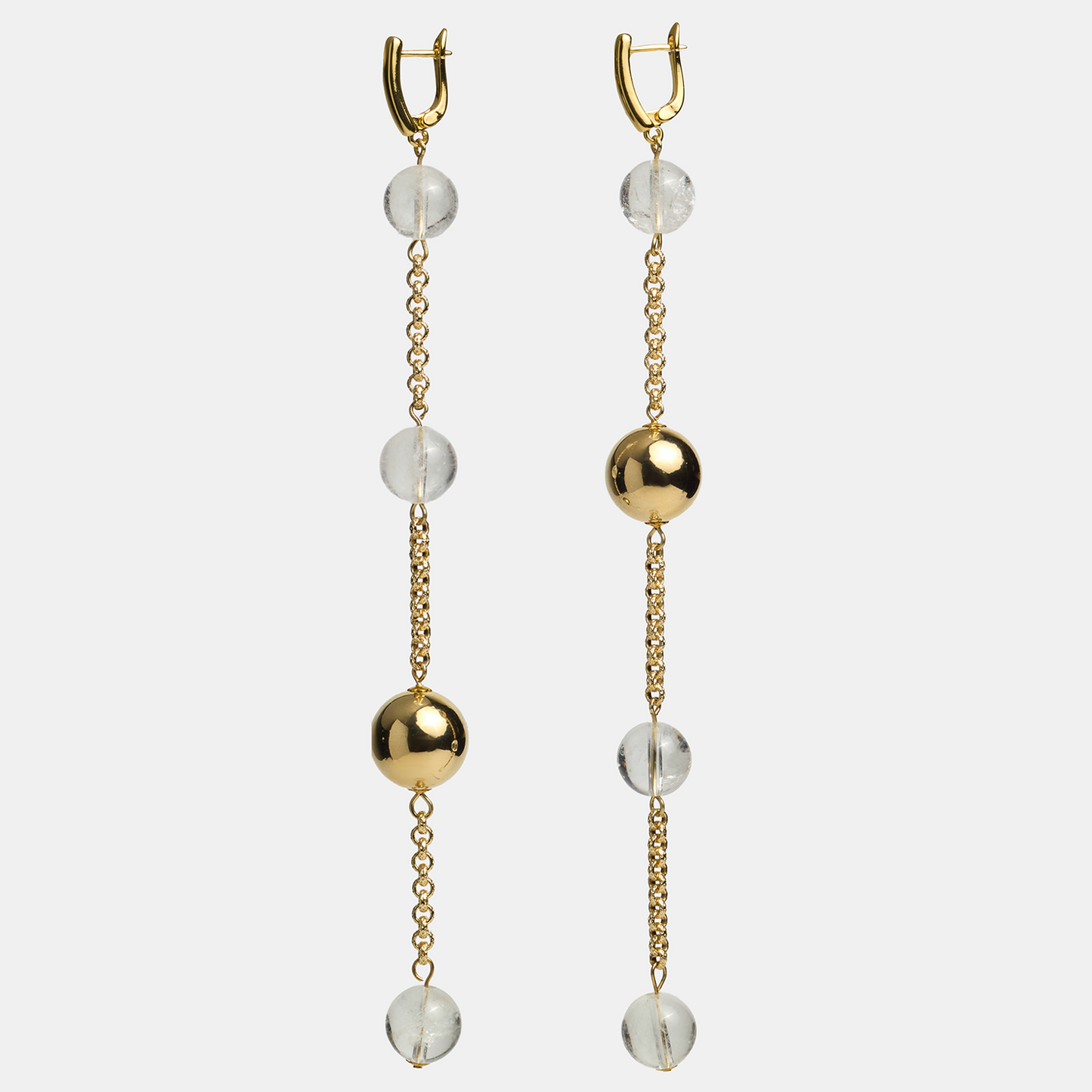Earrings space ELEMENTS Rock Crystal gold