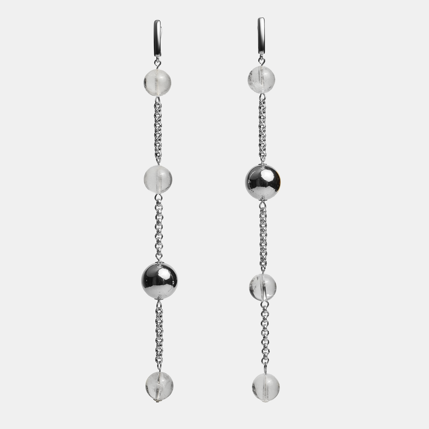 Earrings space ELEMENTS Rock Crystal platinum
