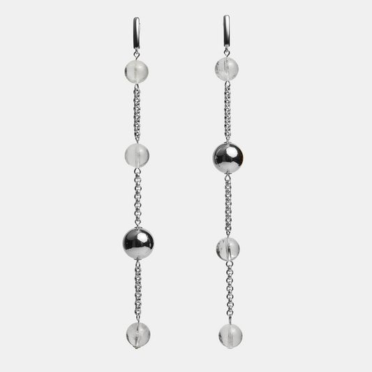 Earrings space ELEMENTS Rock Crystal platinum