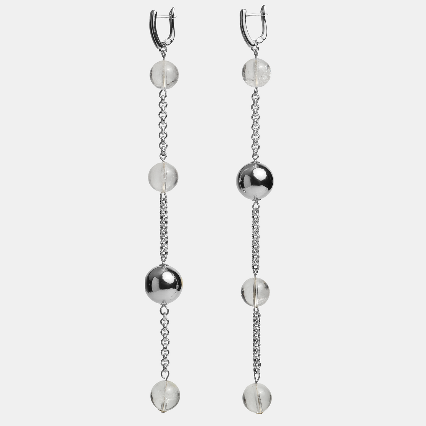 Earrings space ELEMENTS Rock Crystal platinum